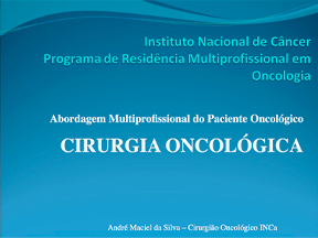 BASES DA CIRURGIA ONCOLÓGICA